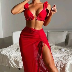 3pc Bikini swimsuit w/ Beach skirt